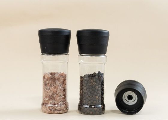 Utilisation durable Moulin à sel et poivre en plastique rechargeable avec noyau en céramique