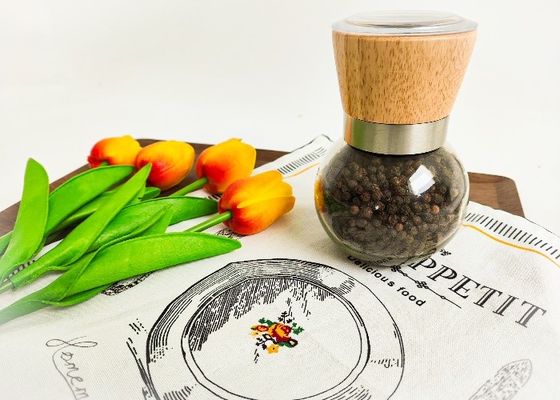 kaufen Wiederverwendbare Salz- und Pfeffermaschine Holzdeckel Schlanke und moderne klare Pfeffermaschine online manufacture