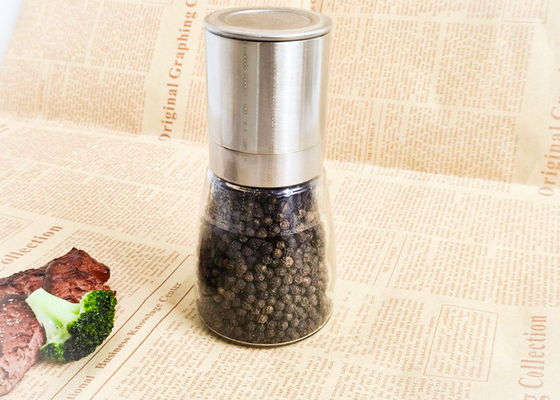 comprar Moinho manual de vidro de aço inoxidável para pimenta negra ou sal online manufacture