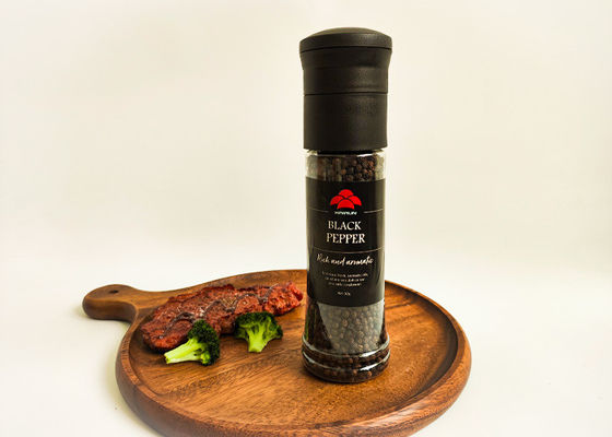kopen Hoge capaciteit Makkelijk te gebruiken Plastic Spice Grinder Duidelijke zout- en pepergrinders online manufacture