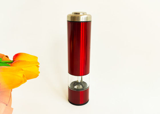 Beli Penggiling garam yang dioperasikan dengan baterai dengan desain merah yang ramping Mudah dioperasikan dengan satu tangan online manufacture