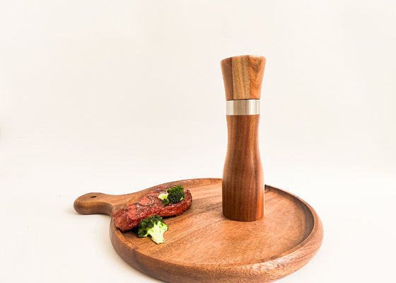 comprar Conjunto manual de moedor de sal e pimenta de madeira reutilizável online manufacture