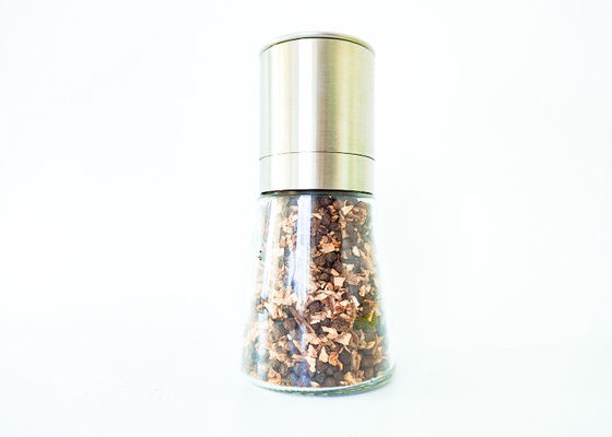 Mua Sử dụng nhiều lần có thể tái điền gia vị chai thủy tinh thép không gỉ nắp bột gia vị online manufacture