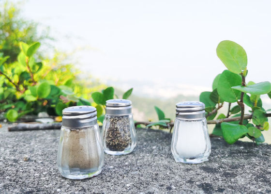 comprare 10 ml Capacità Modern Glass Salt and Pepper Shaker Set con macinatrice e condimento online manufacture