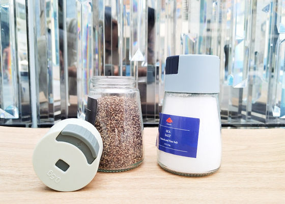 購入 180ml 0.5g 塩・ペッパー プラスチック蓋 ガラスボトル キッチン モダン 簡単 コントロール online manufacture