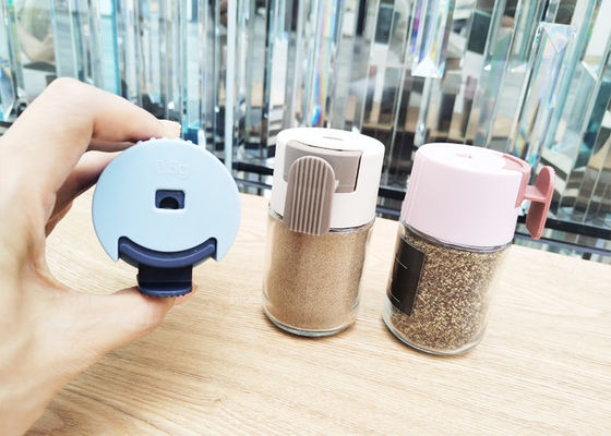 satın al 100 ml 0.5g Her Pres Tuz Biber Baharat Renkli Plastik Kapak Cam Kavanoz online manufacture