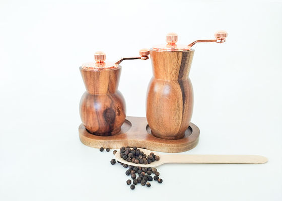 kupować Naturalny drewno kolor drewniany solny i pieprzowy szlifier set online manufacture