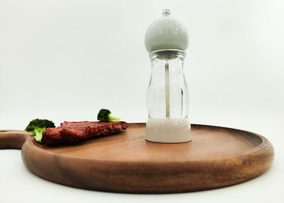 Beli Clear Acrylic Pepper Grinder Mill Salt Pepper Mill with Adjustable Roughness Manual Refillable Salt Spice Grinder online manufacture