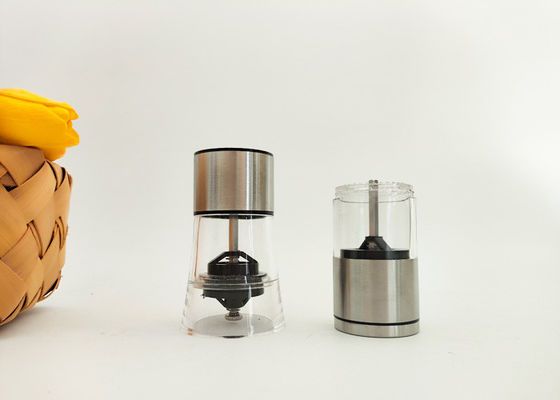 Mua Chuẩn bị thép không gỉ Máy xay hạt tiêu và muối rõ ràng Acrylic ẩm thực gia vị Lưu trữ máy xay online manufacture