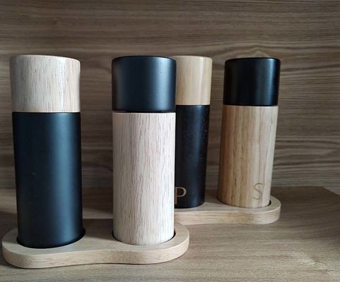 خرید نمک و فلفل عملکردی آسیاب چوبی آسیاب تنظیم پذیر بطری هسته سرامیکی online manufacture
