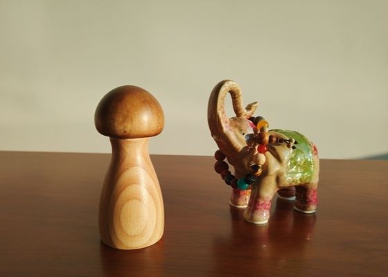 comprar Modern Mushroom Salt And Pepper Acacia Wood Grinder Set 2 Pcs Moinho com bandeja Moinho de coleção de utensílios de cozinha online manufacture