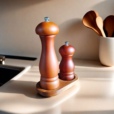 comprar Grado profesional innovador clásico columnas romanas ajustables de sal y pimienta Molino de madera Tipo adecuado para el hogar y el restaurante online manufacture