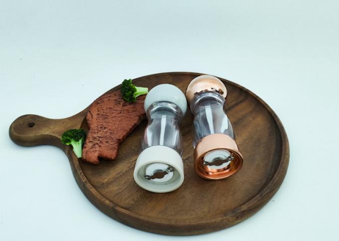 Clear Acrylic Pepper Grinder Mill Salt Pepper Mill with Adjustable Coarseness Manual Refillable Salt Spice Grinder 0